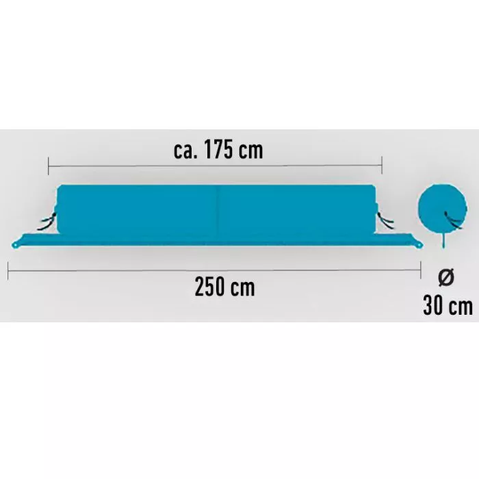 Verbindbare Kissenrolle Bent XL Lounger, Hawaiian Ocean – Bild 2
