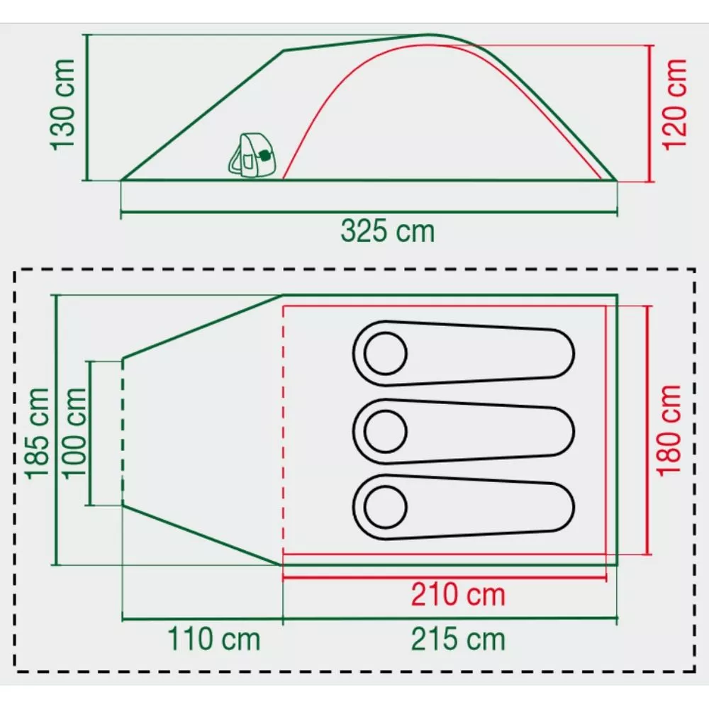 Zelt Coleman Darwin 3 Plus – Bild 2