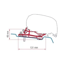 Fiamma Adapter Ford Transit H3, Länge 4,0 M