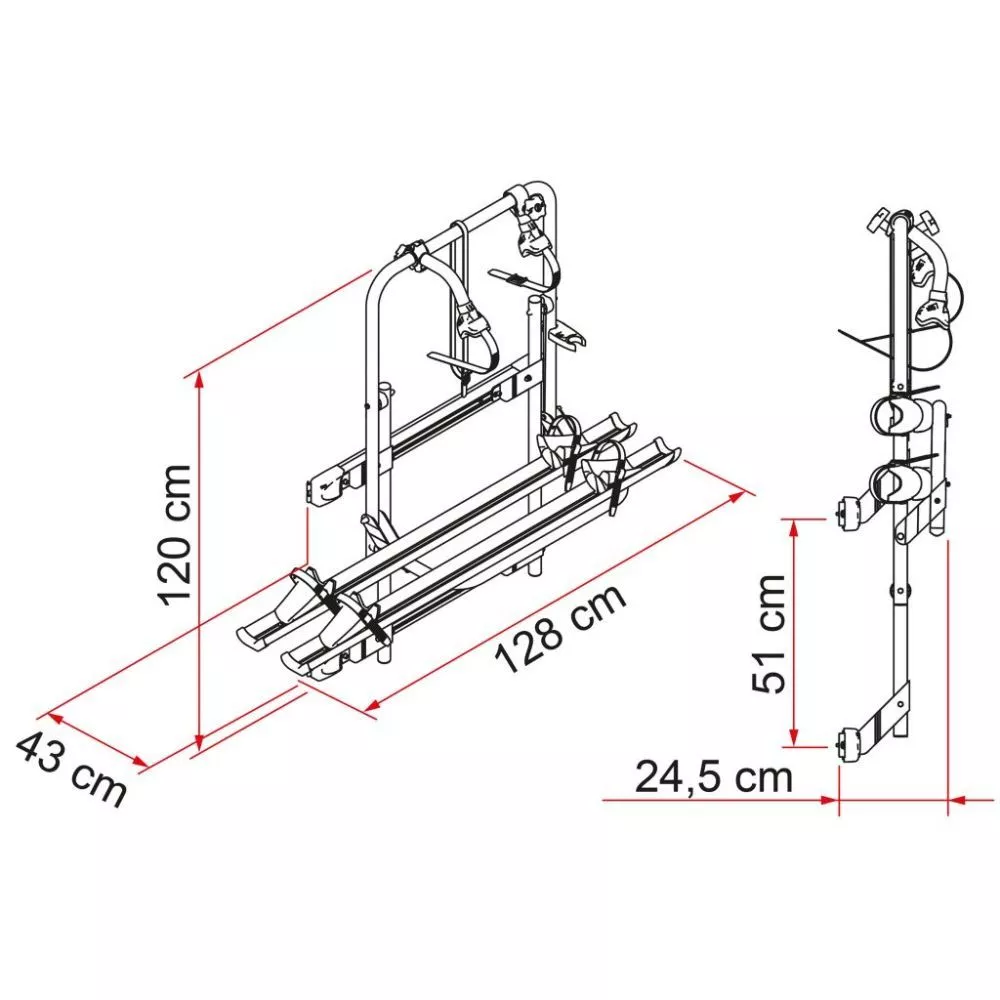 Kastenwagen Fahrradträger Fiamma Carry-Bike 200 DJ Ducato – Bild 2