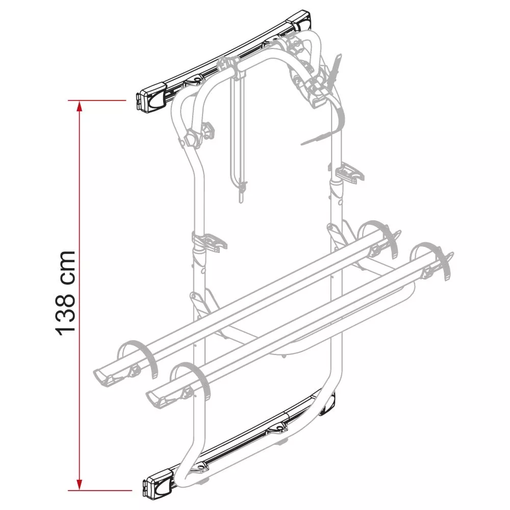 Fahrradträger Montageprofil Fiamma Carry-Bike Kit Bars DJ Sprinter, Crafter | Silber – Bild 2