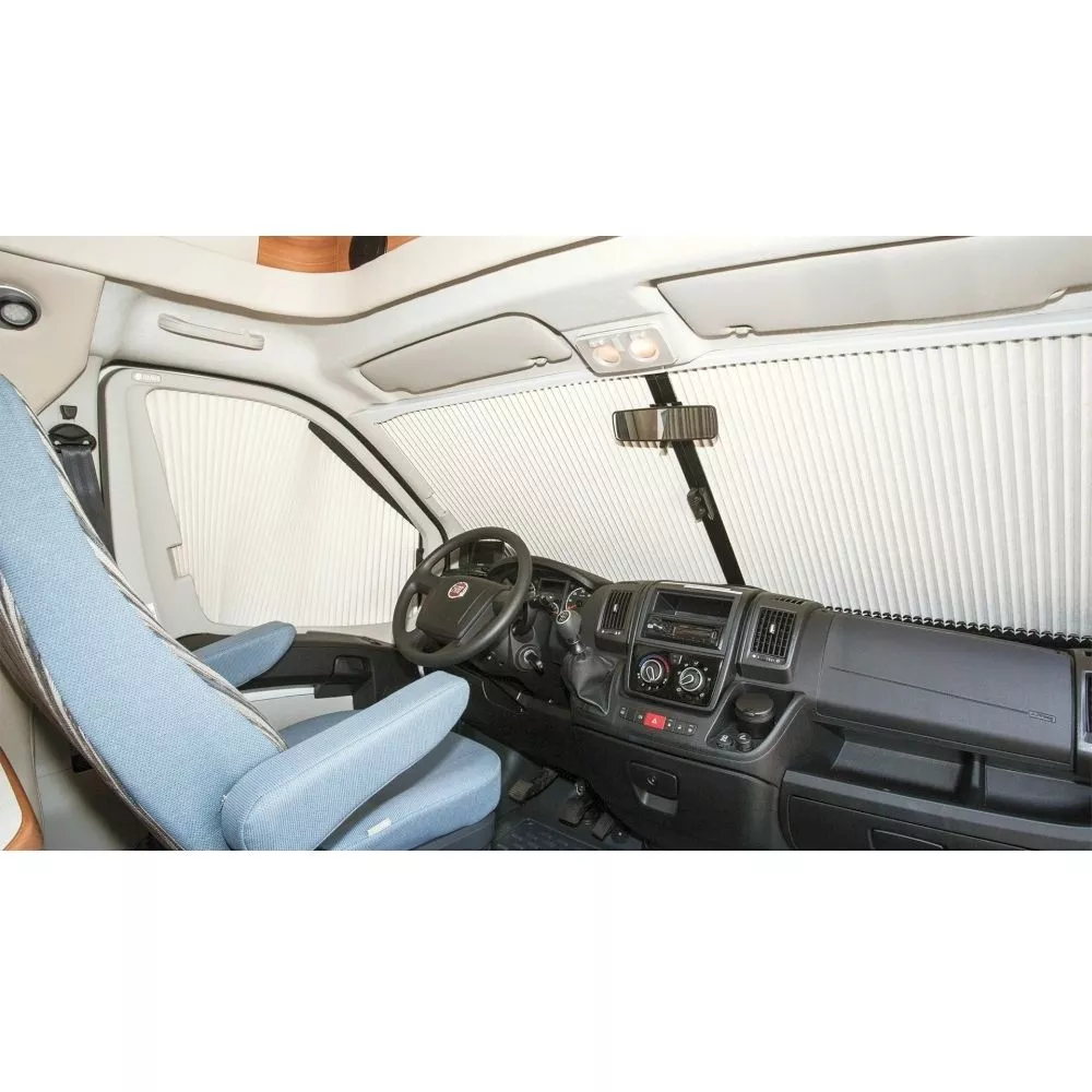 Plissee Frontscheiben-Verdunkelung Remis REMIfront IV Für Fiat Ducato 290, BJ 2014 - 2021, Beige – Bild 3