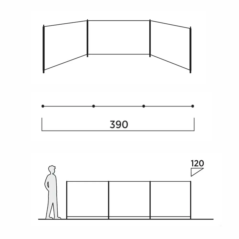 Camping Windschutz Easy Camp Huk Windscreen – Bild 2