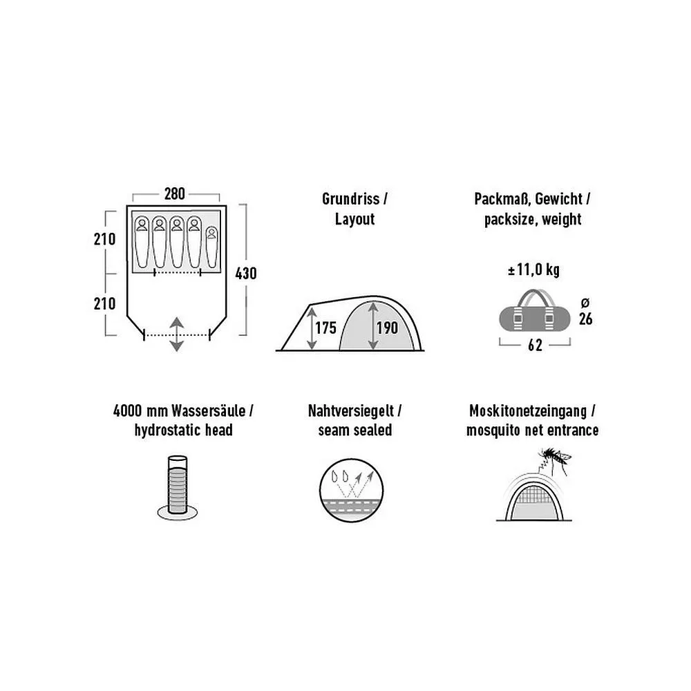 Kuppelzelt High Peak Santiago 5.0 – Bild 9