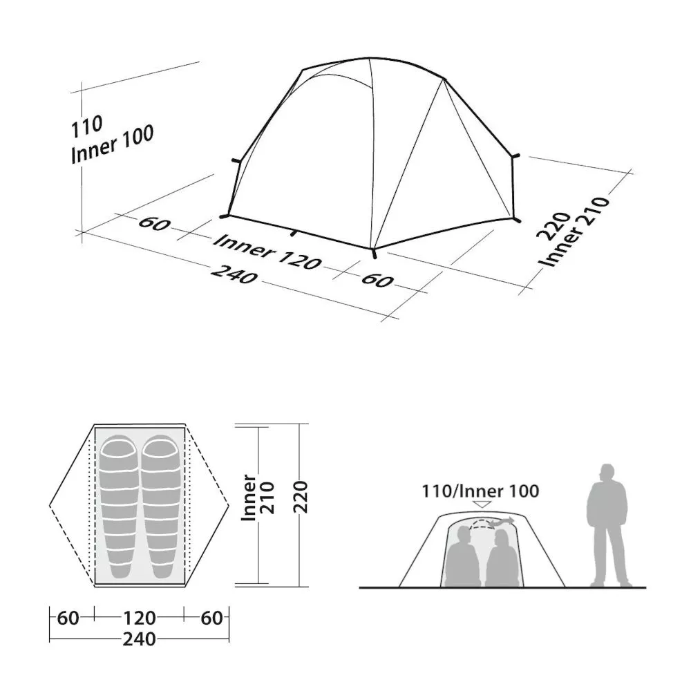 Trekkingzelt Robens Boulder 2 – Bild 2