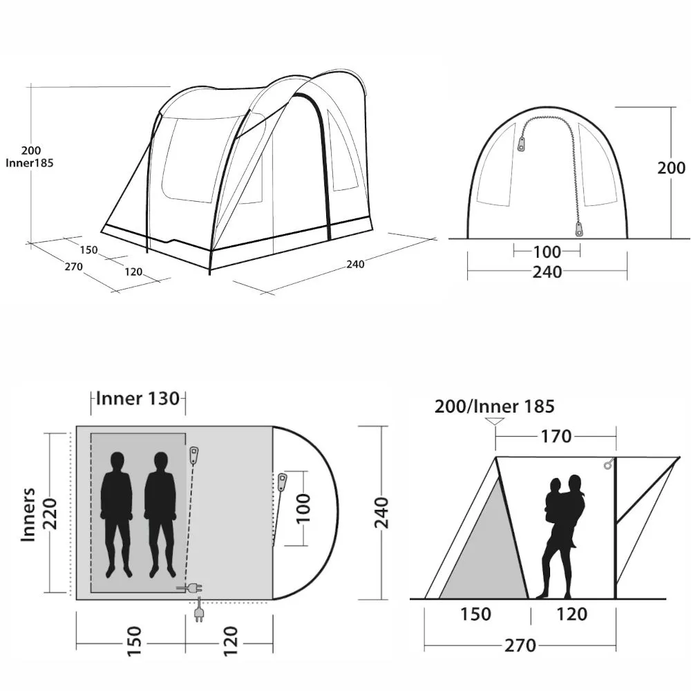 Campingzelt Outwell Sky 2 – Bild 2