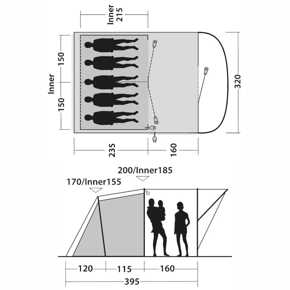 Outwell Sky 5 Familienzelt – Bild 3