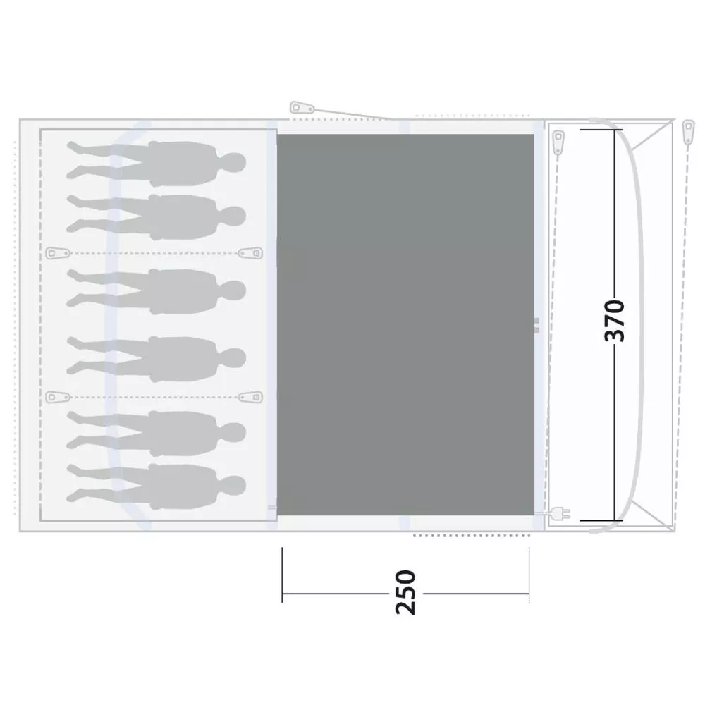 Teppich Outwell Cozy Carpet Florida / Alabama 6 Air – Bild 2