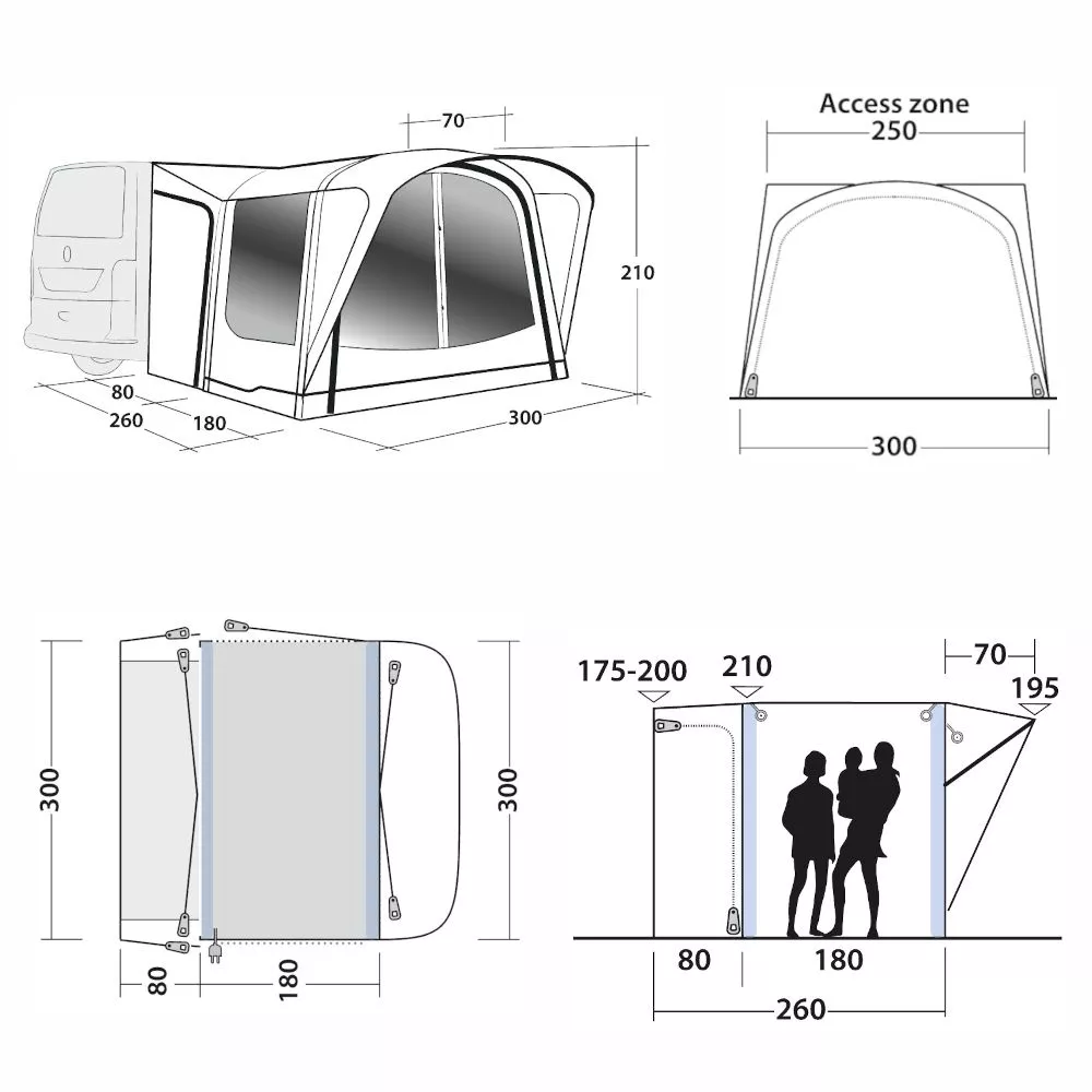 Aufblasbares Buszelt Outwell California Highway – Bild 2
