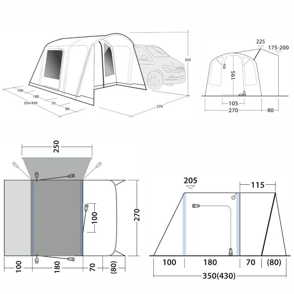 Aufblasbares Bus-Vorzelt Outwell Talladega Air – Bild 2