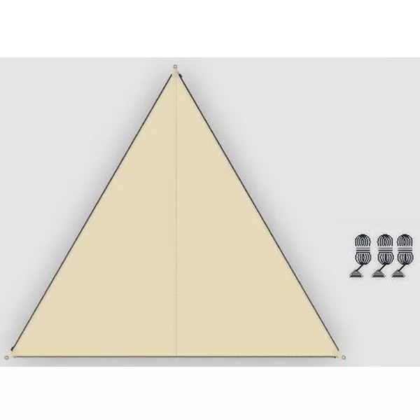 Sonnensegel Bent TC-Zip-Canvas Single, Sand – Bild 2