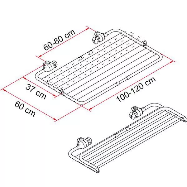 Fahrradträger-Wäschetrockner Fiamma Easy Dry – Bild 5
